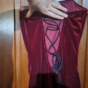 Red Velvet Bodycon Dress